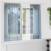 Tende in Voile con Tasche per Aste 2 pz Blu Reale 4102212