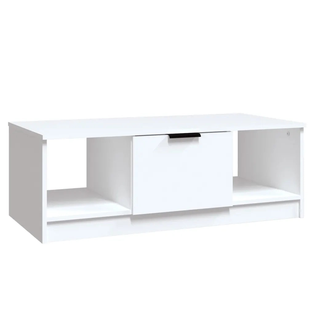 Tavolino da salotto | Tavolino da caff¨¨ | Tavolino da Soggiorno Bianco 102x50x36 cm in Legno Multistrato