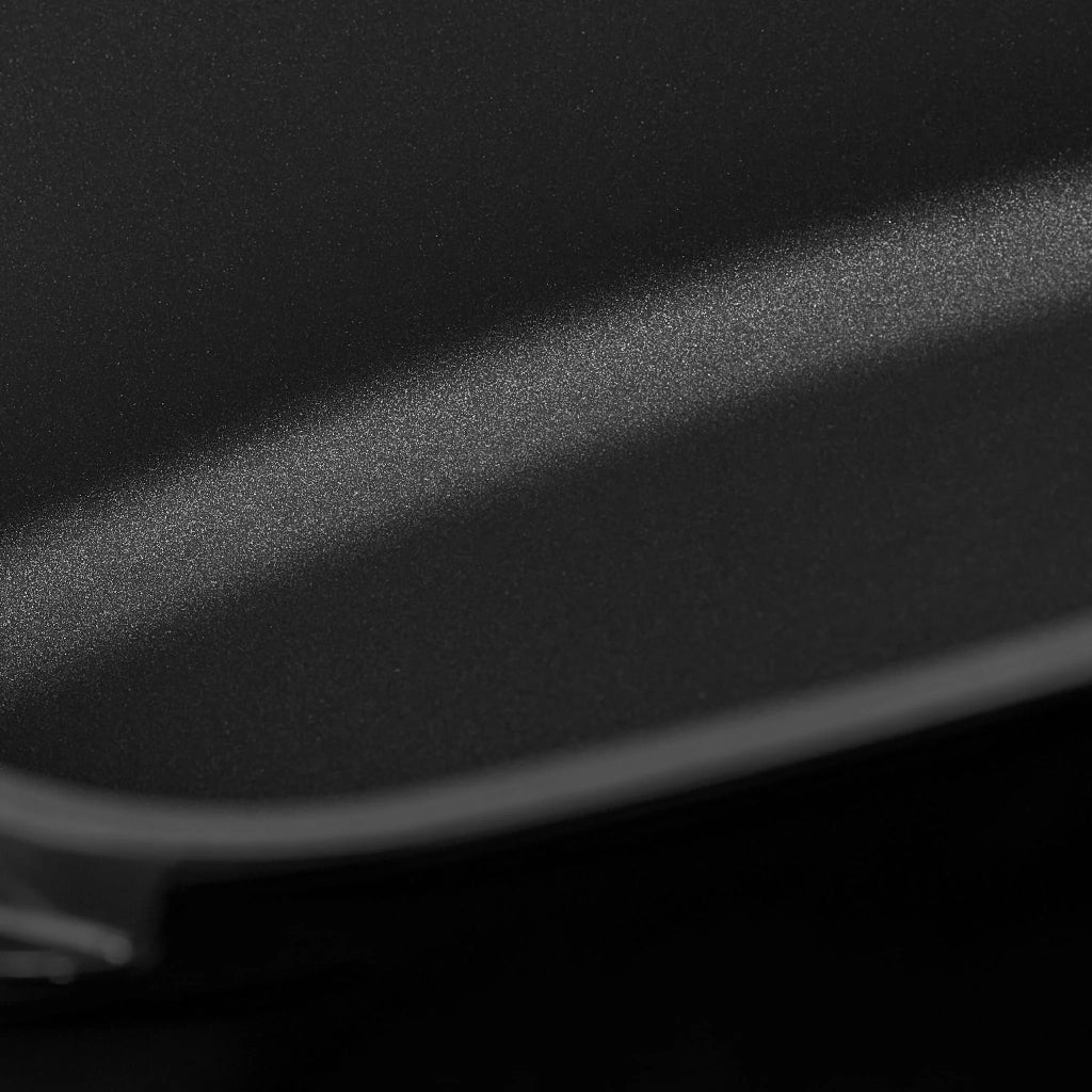 Pirofila rettangolare con coperchio in vetro antiaderente 40 x 25 x 10 cm per una cottura sana in alluminio nero 13_0015280