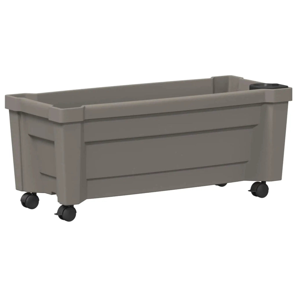 Vaso Calypso con Ruote Grigio 79 x 35 x 33 cm PP 42041720