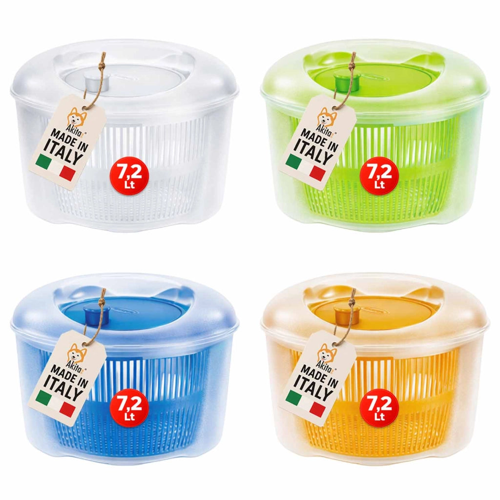 Akitaink Centrifuga per Insalata 7,2 L 29 cm Colori Assortiti