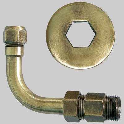 CURVETTA ESAGONALE BRONZATA  1/2 x 10     MADE IN ITALY