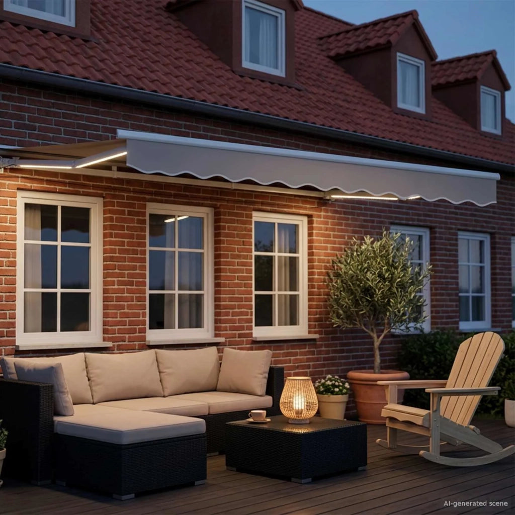 Cornice per Tenda Manuale con LED 2,5 x 2 m 3420511