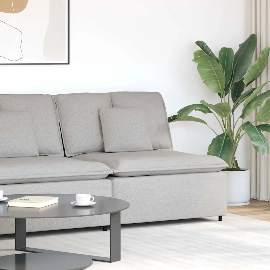 Modulo Centrale Divano Modulare con Cuscini Grigio Nuvola 100cm 4104426