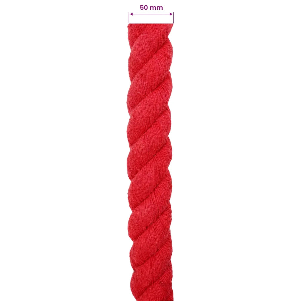 Corda di Cotone 50 mm 10 m Rosso 100% Cotone 42011937