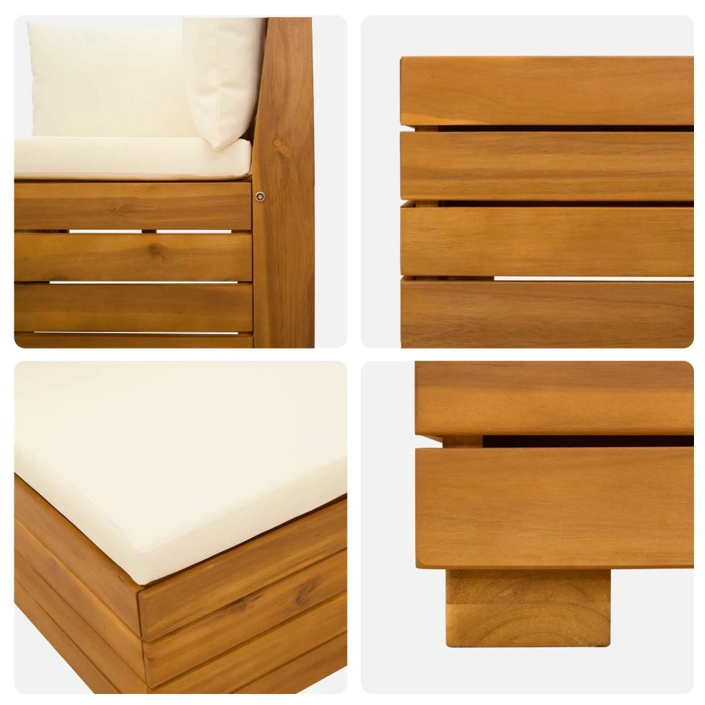Set di divani da esterno con cuscino 7 Pezzo Marrone 3403099