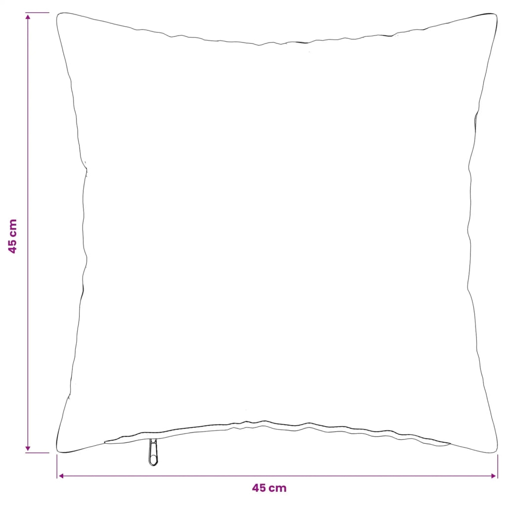 Federa 6 pz HEERLEN Grigio Nuvola 45 x 45 cm Tessuto 910268