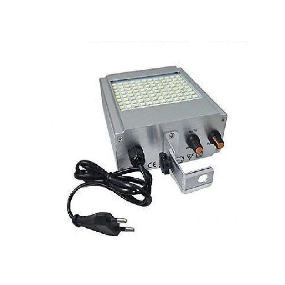 Trade Shop - Proiettore Faro Effetto Strobo 108 Led Luce Bianca Controllo Musicale Regolabile -