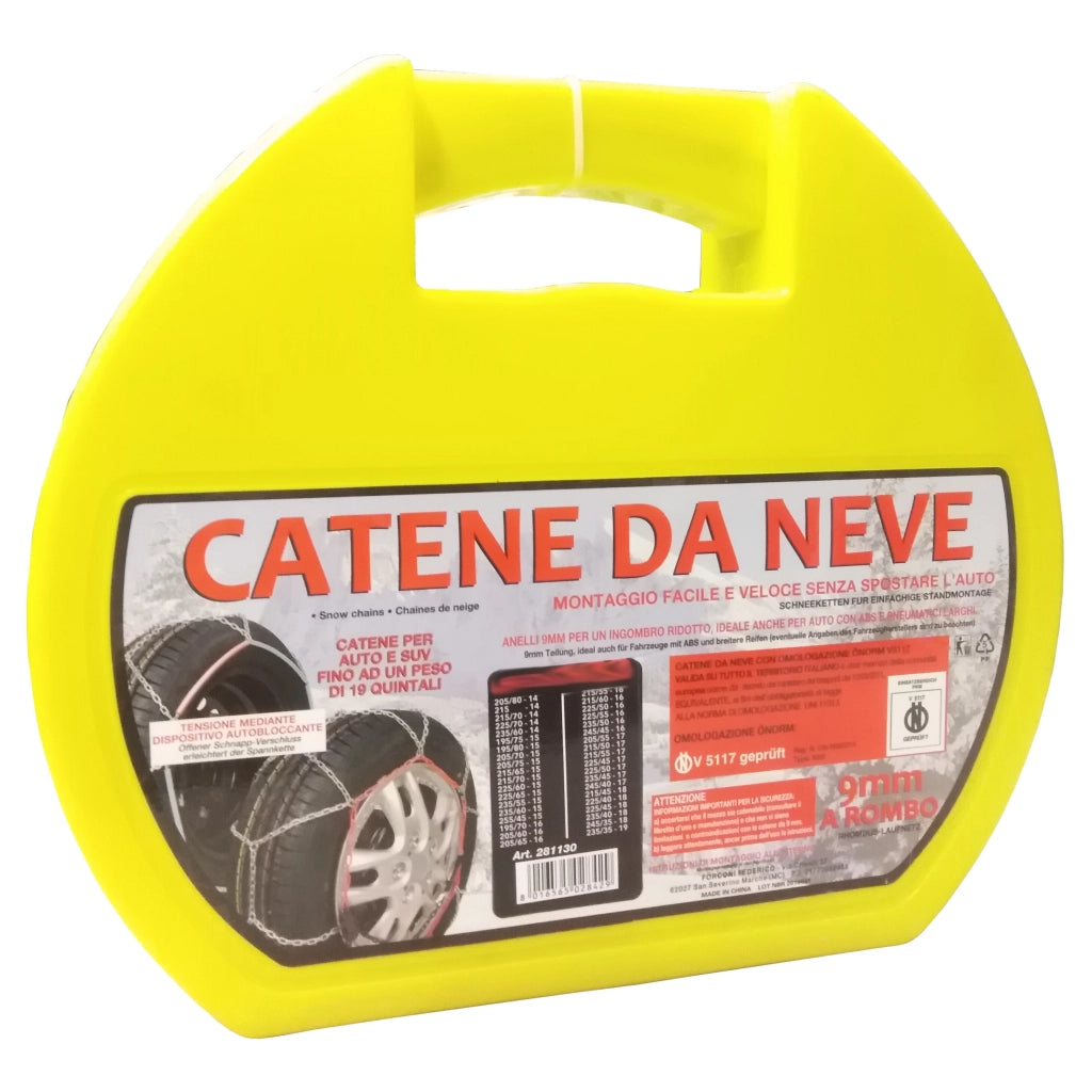CATENE DA NEVE 9MM GR.60 CON VALIGETTA GIALLA