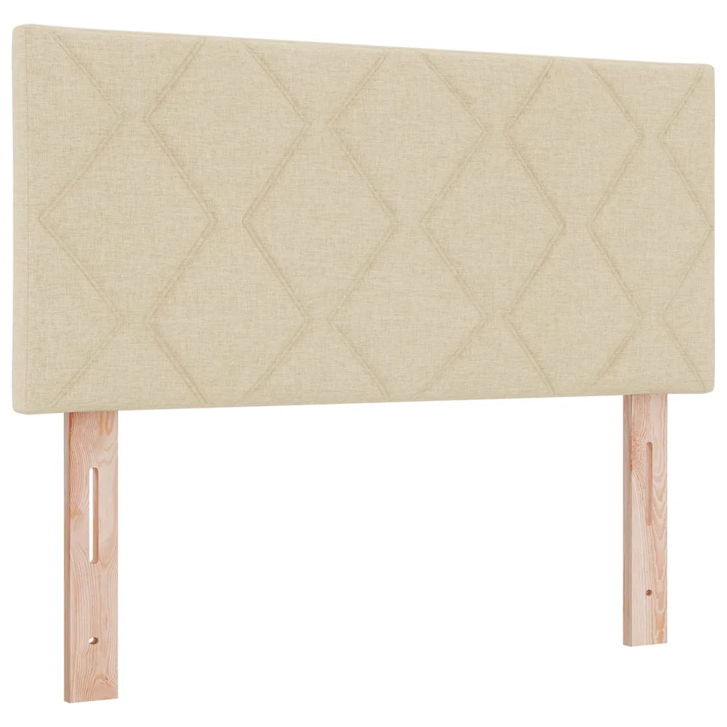 Letto a molle con materasso con led Crema 90 x 200 cm Tessuto
