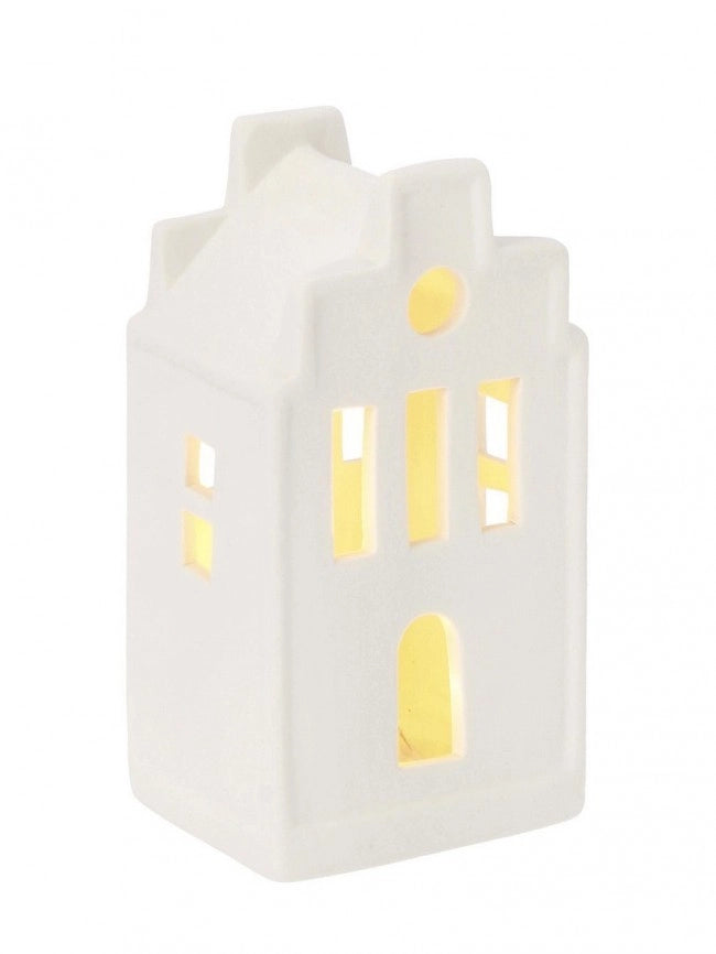 Casa decorativa Janis bianca con LED H69