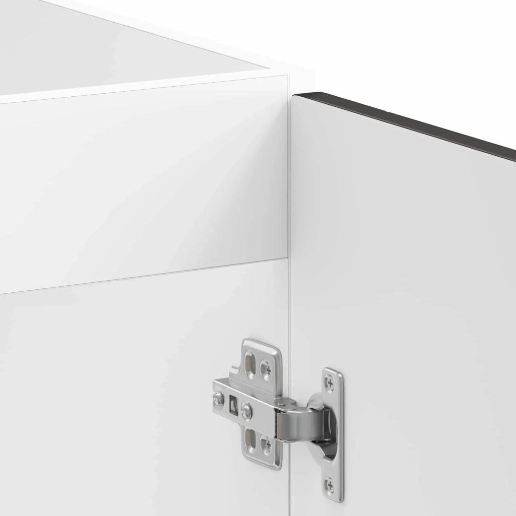 Mobiletto per Lavabo | Armadio Lavabo Lucca 2 pz Nero Legno multistrato