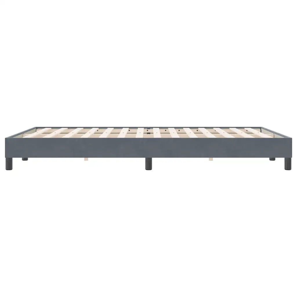 Letto a Molle senza Materasso Grigio Scuro 160x220 cm Velluto 3315880