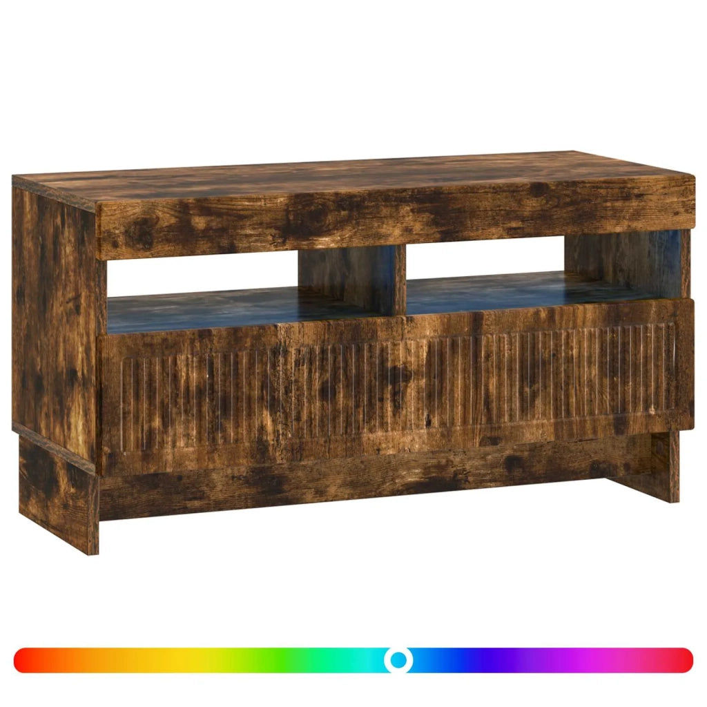 Mobile TV LED ALKMAAR 81 x 35 x 43 cm Rovere Fumo 896120