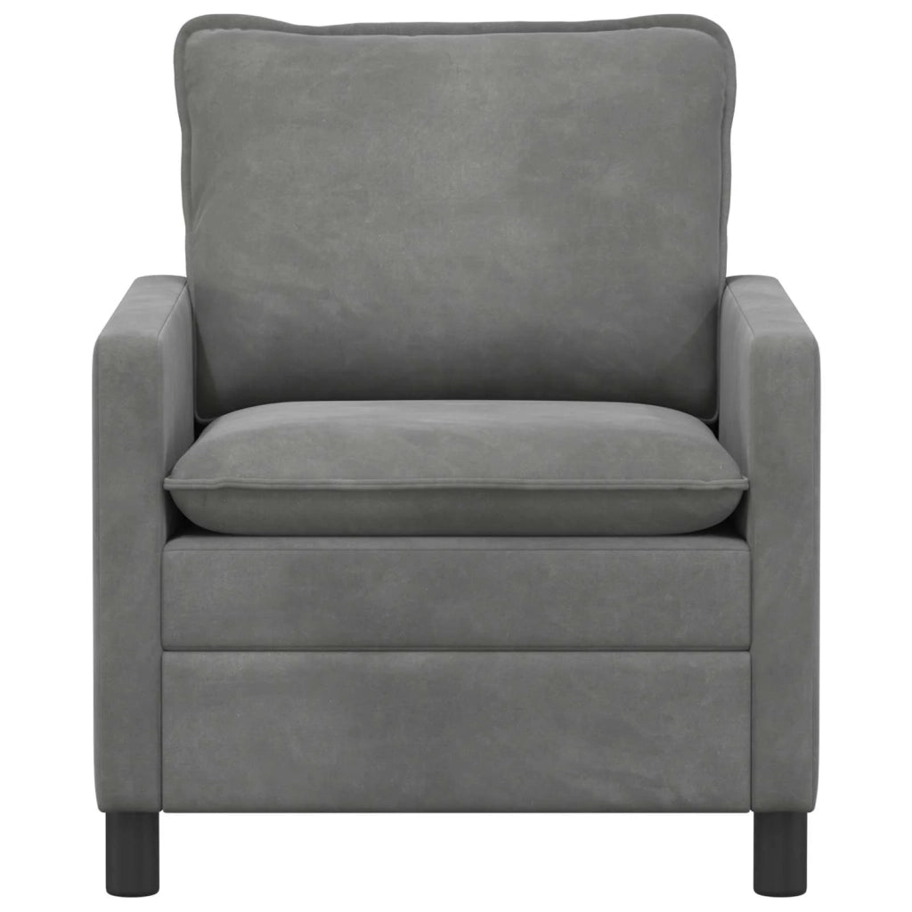 Divano Grigio Scuro 76 x 81 x 87,5 cm Velluto 42028756