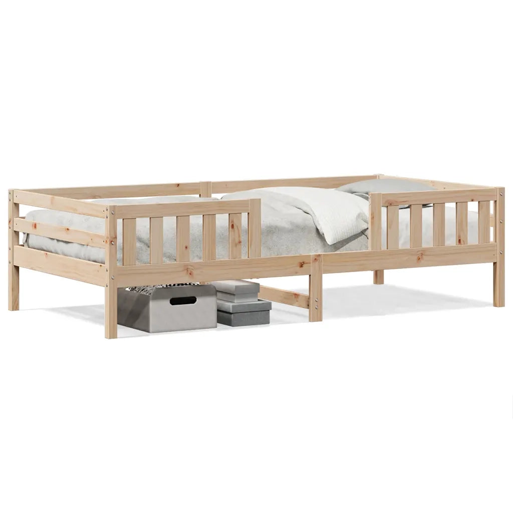 Letto senza Materasso-Struttura Letto 90x190 cm in Legno Massello di Pino 803722