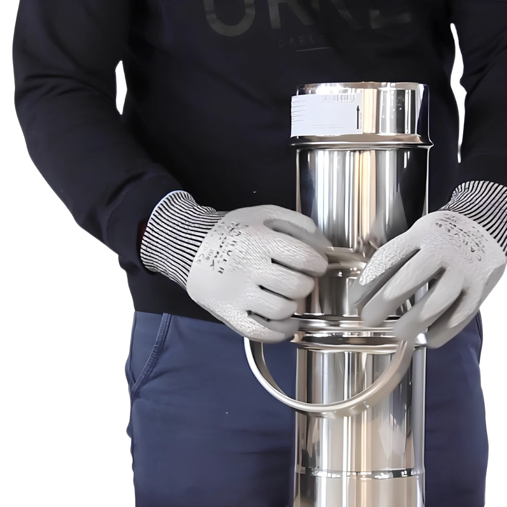 Fascetta bloccaggio monoparete acciaio inox canna fumaria collare tubature *** misura Ø 350 mm, confezione 1