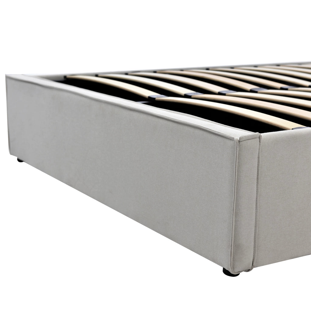 Letto singolo contenitore 90x200 cm grigio chiaro