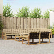 Set di divani da esterno 9 pz Bianco e Beige 3388831