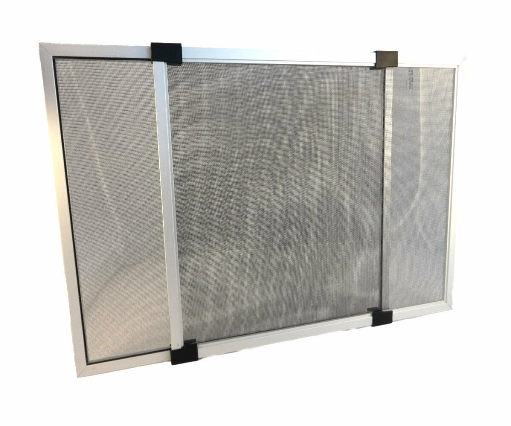 Zanzariera Estensibile Scorrevole a Pannello Finestra Porte Tapparelle Alluminio Colore Zanzariera: Bianco, Misure Zanzariera: 50L x 40H cm estensibile fino a 92 L cm