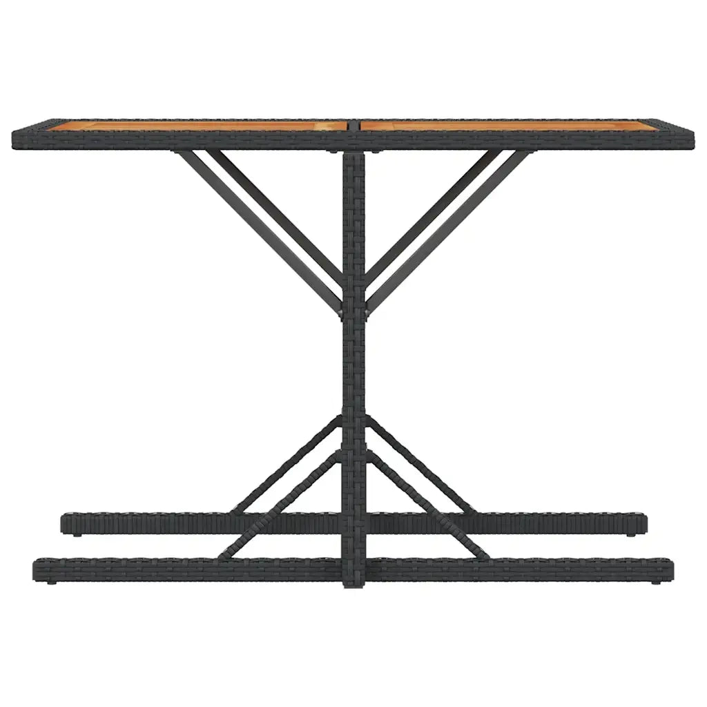 Set da Bistrò 3 pz con Cuscini Nero in Polyrattan 365068