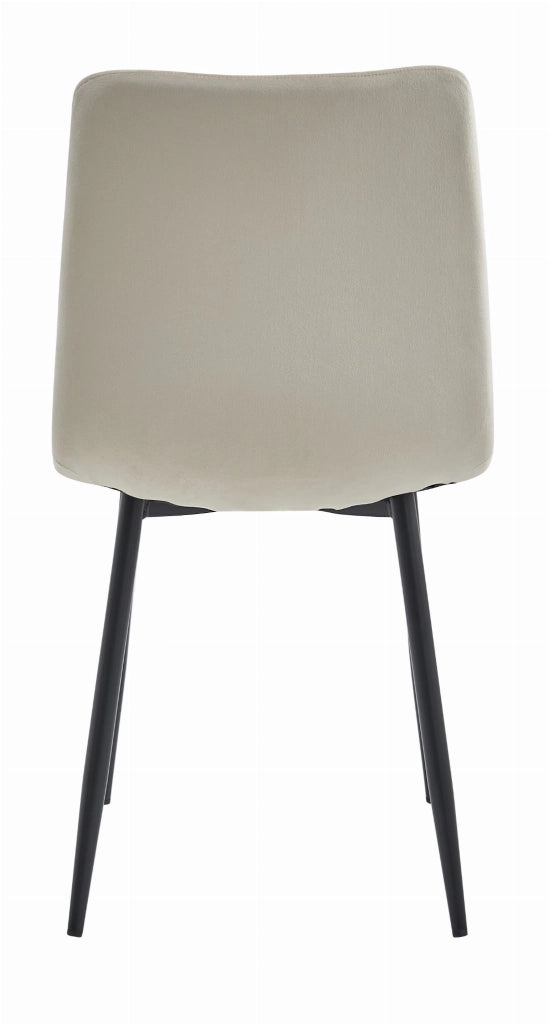 Sedia Valora TURIN in velluto beige, design ergonomico x2