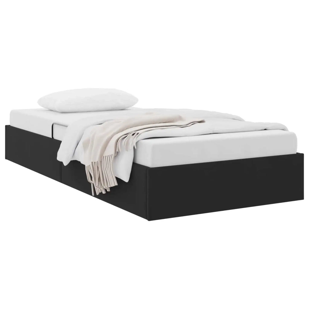 Letto ottomano con archiviazione Nero 100 x 200 cm Velluto 3442864