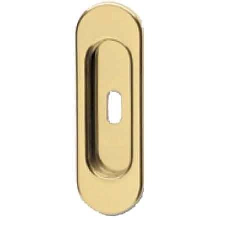 MANIGLIA PER PORTE SCORREVOLI CON FORO CHIAVE Oro lucido