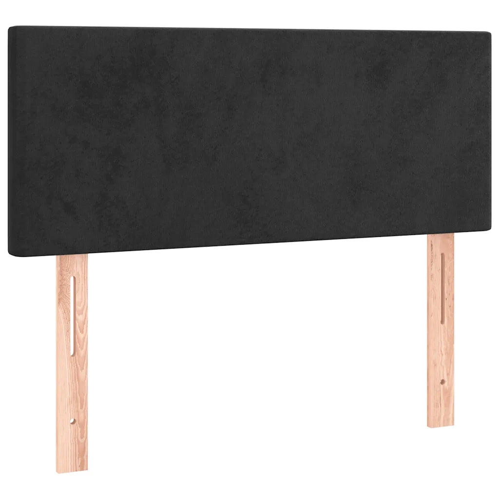 Testiera | Testata Nera 90x5x78/88 cm in Velluto