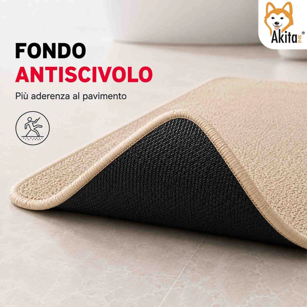 Akitaink Tappeto Multiuso in Microfibra 40x60 cm Beige