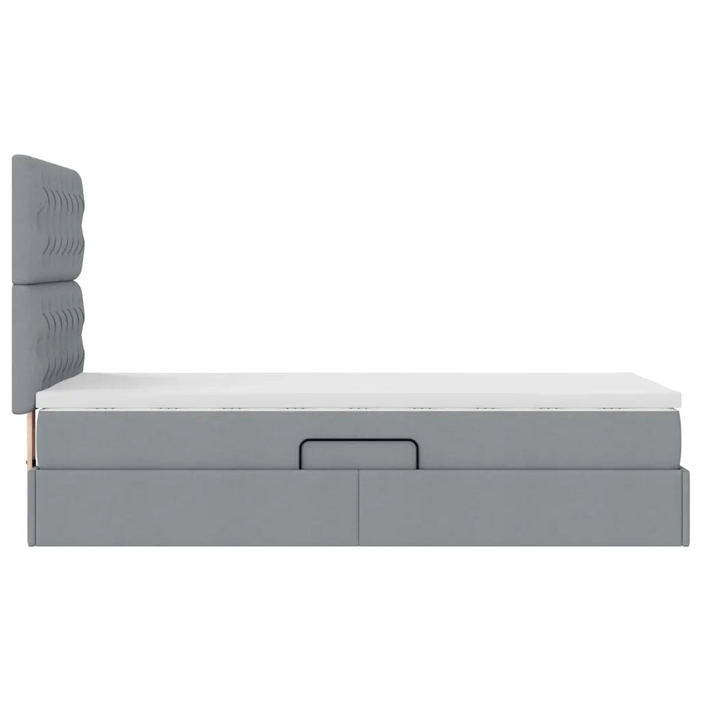 Letto con contenitore e materasso Grigio chiaro 90 x 200 cm 3371817