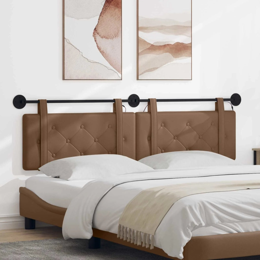 Testiera | Testata sospesa Con luce LED Cappuccino Similpelle