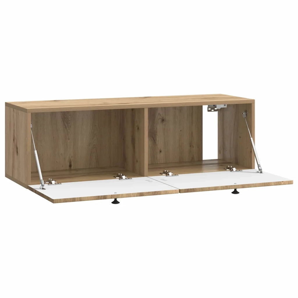 Mobile Porta TV da Muro-Credenza per TV sospesa Rovere Artigianale 98 x 31 x 30 cm 365503