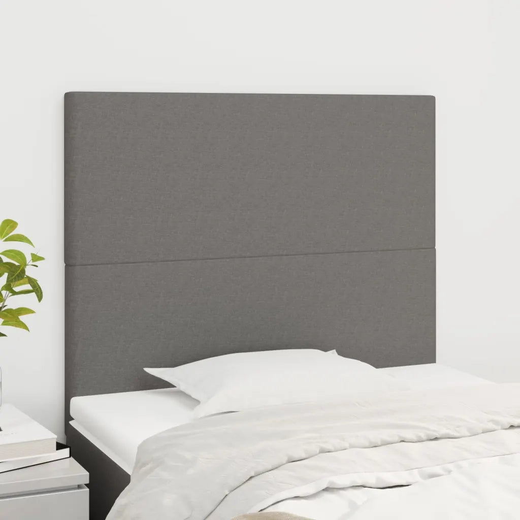 Testiera | Testata Grigio Scuro 80x5x118/128 cm Tessuto