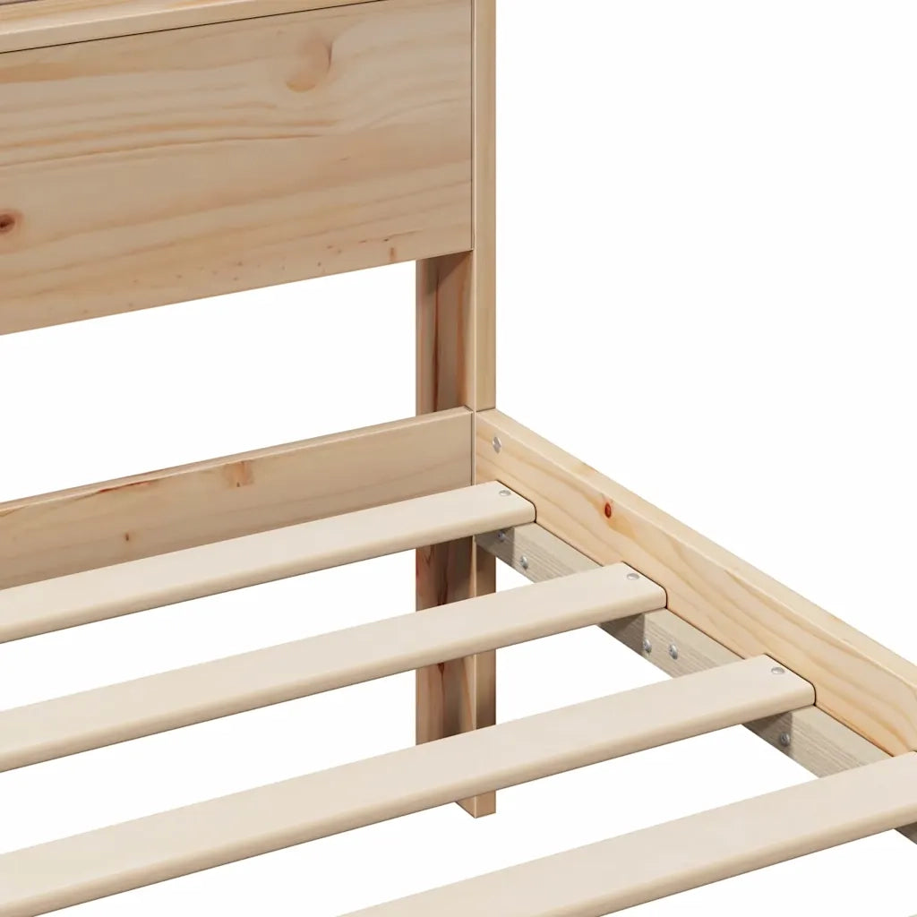 Letto matrimoniale | Letto per adulti | Struttura del letto Marrone 120 x 190 cm Legno multistrato
