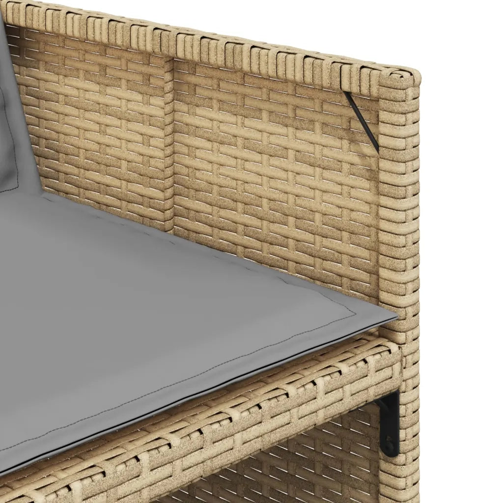 Set Pranzo da Giardino 11 pz con Cuscini Beige Misto Polyrattan 3277739