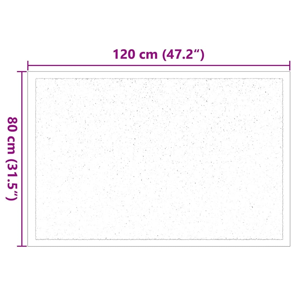 Tappetino da porta rettangolare moderno antiscivolo 60 x 40 x 1.2 cm in tessuto teddy grigio chiaro 02_0059004