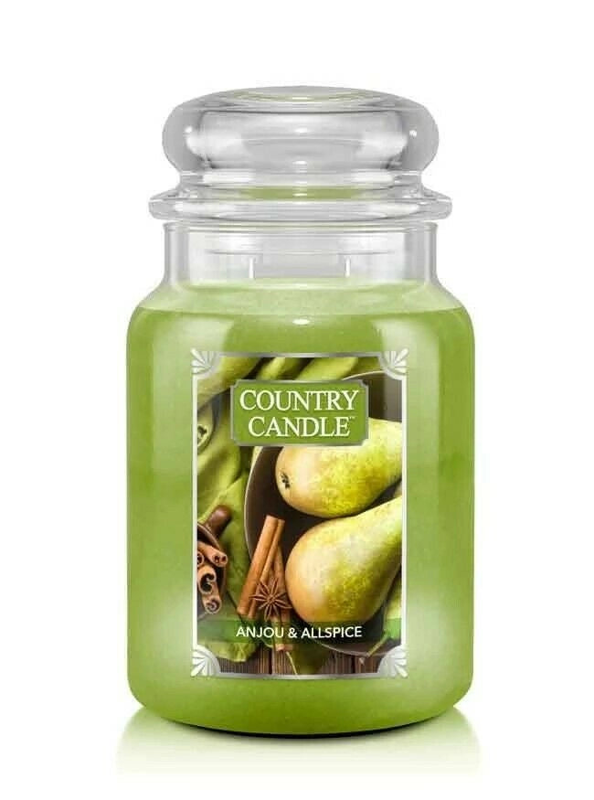 Candela Profumata Country Candle Giara Vetro Stoppino Fragranza Anjou Allspice Formato: Giara Grande