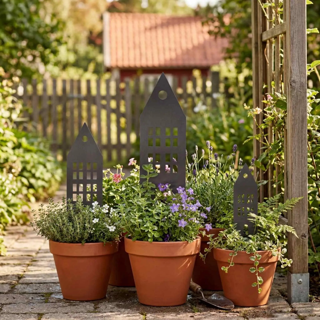 Palo da Giardino 3 pz 41 x 10 x 0,08 cm Nero 8013398