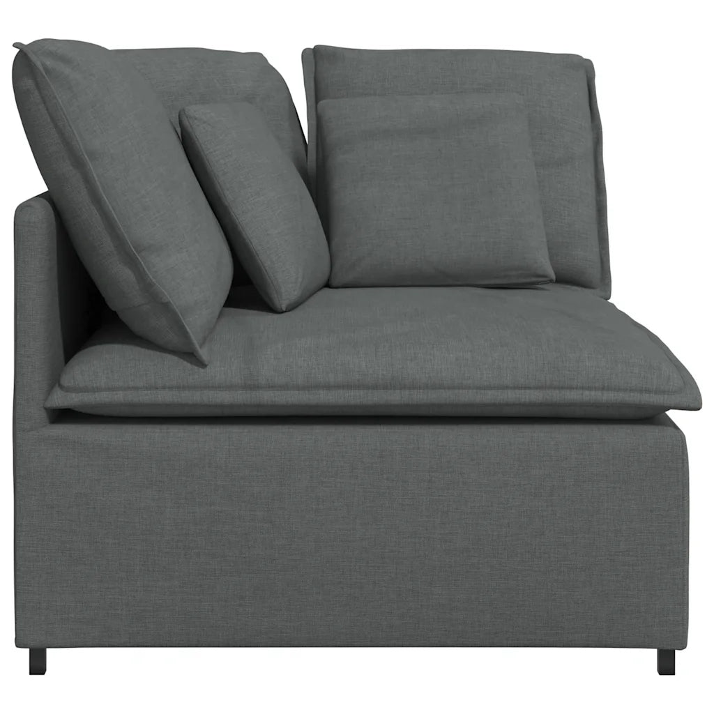 Modulo Angolare Divano Modulare con Cuscini Grigio Scuro 100 cm 4104448