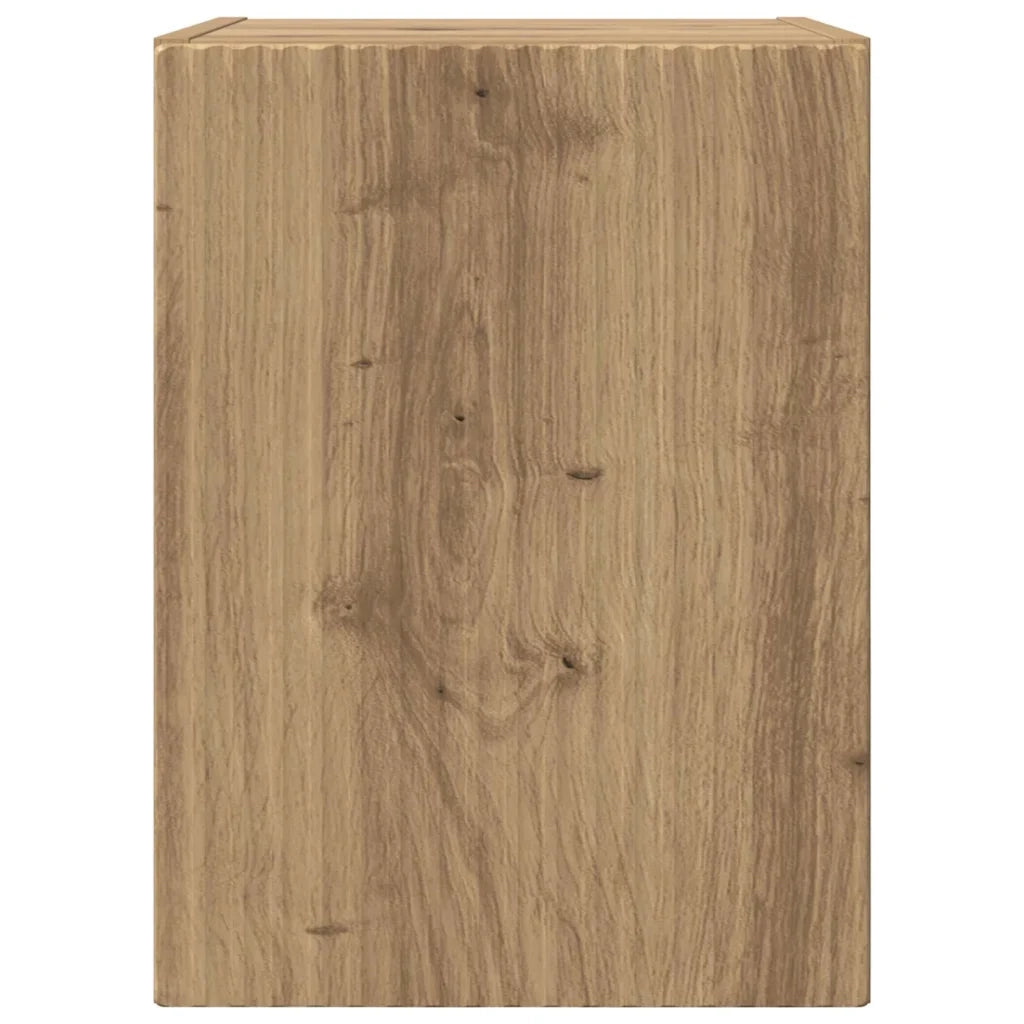 Mobile TV da parete moderno minimalista 30 x 31 x 40 cm con contenitore in legno multistrato rovere artigianale 02_0054948