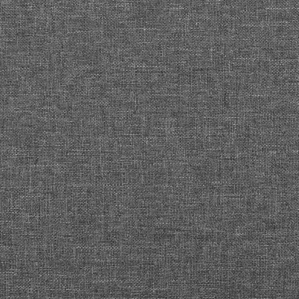 Testiera | Testata Grigio Scuro 200x5x118/128 cm Tessuto