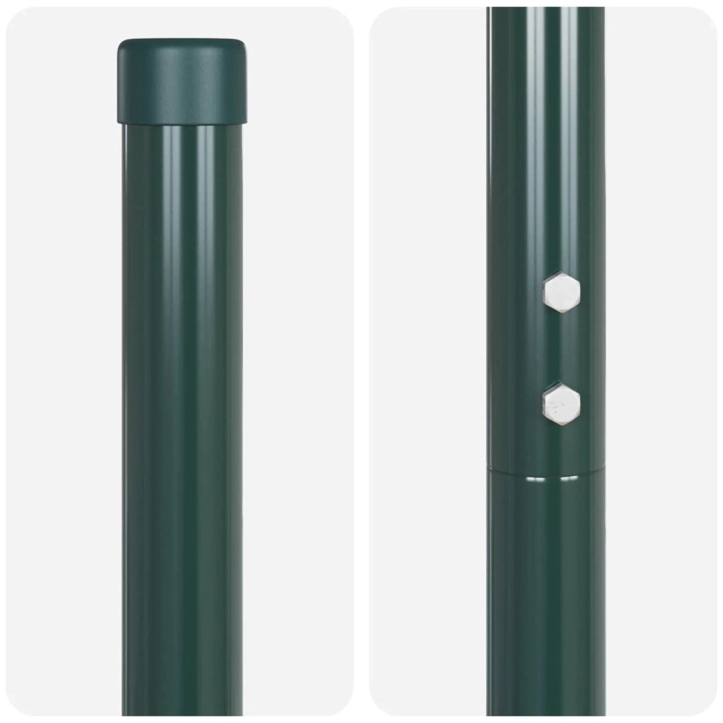 Palo della recinzione 12 pcs Verde Acciaio Verniciato a Polvere 42012742
