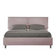 Letto matrimoniale con rete imbottito 160x200 microfibra glicine Sleeper