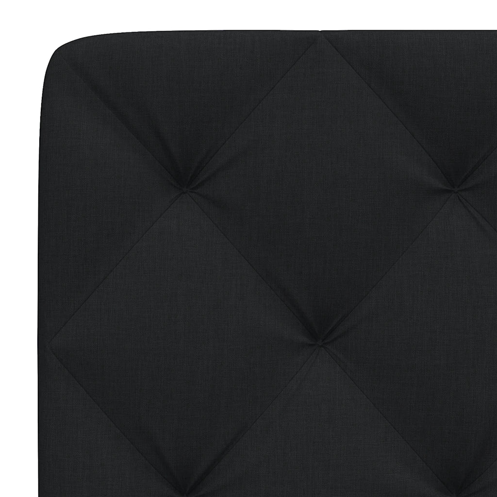 Coussin de tête de lit noir 90 cm tissu
