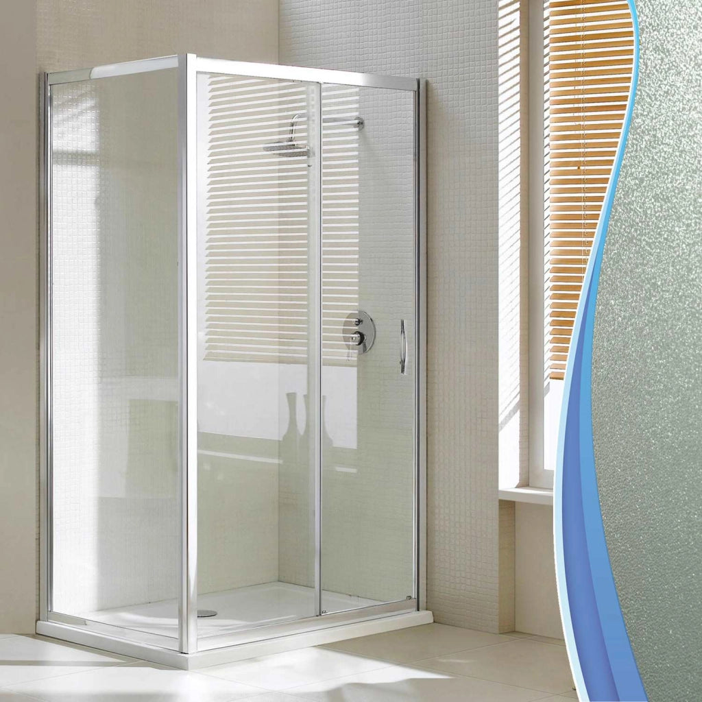Box Doccia Angolare 90x120 cm 1 Anta Scorrevole in Cristallo Opaco 6mm H198 Fosterberg Viborg Duo