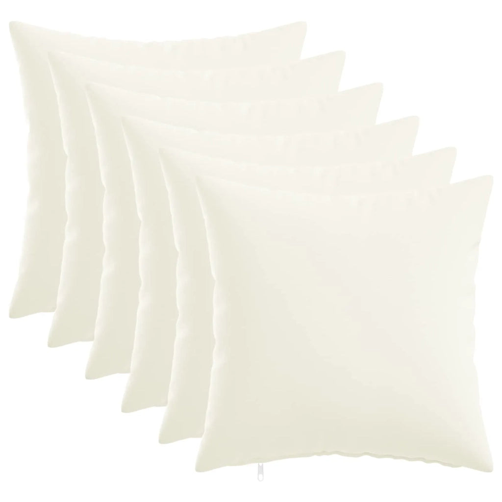 Cuscino con cuscino HEERLEN 6 pz Bianco Tessuto 923498