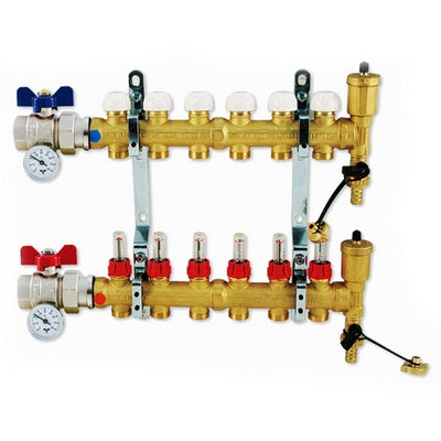 COLLETTORE DI DISTRIBUZIONE SENZA BY PASS- 9 vie- TIEMM- pezzi 1