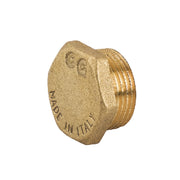 TAPPO MASCHIO CON ESAGONO IN OTTONE GIALLO- 1/2- CAVAL- pezzi 1