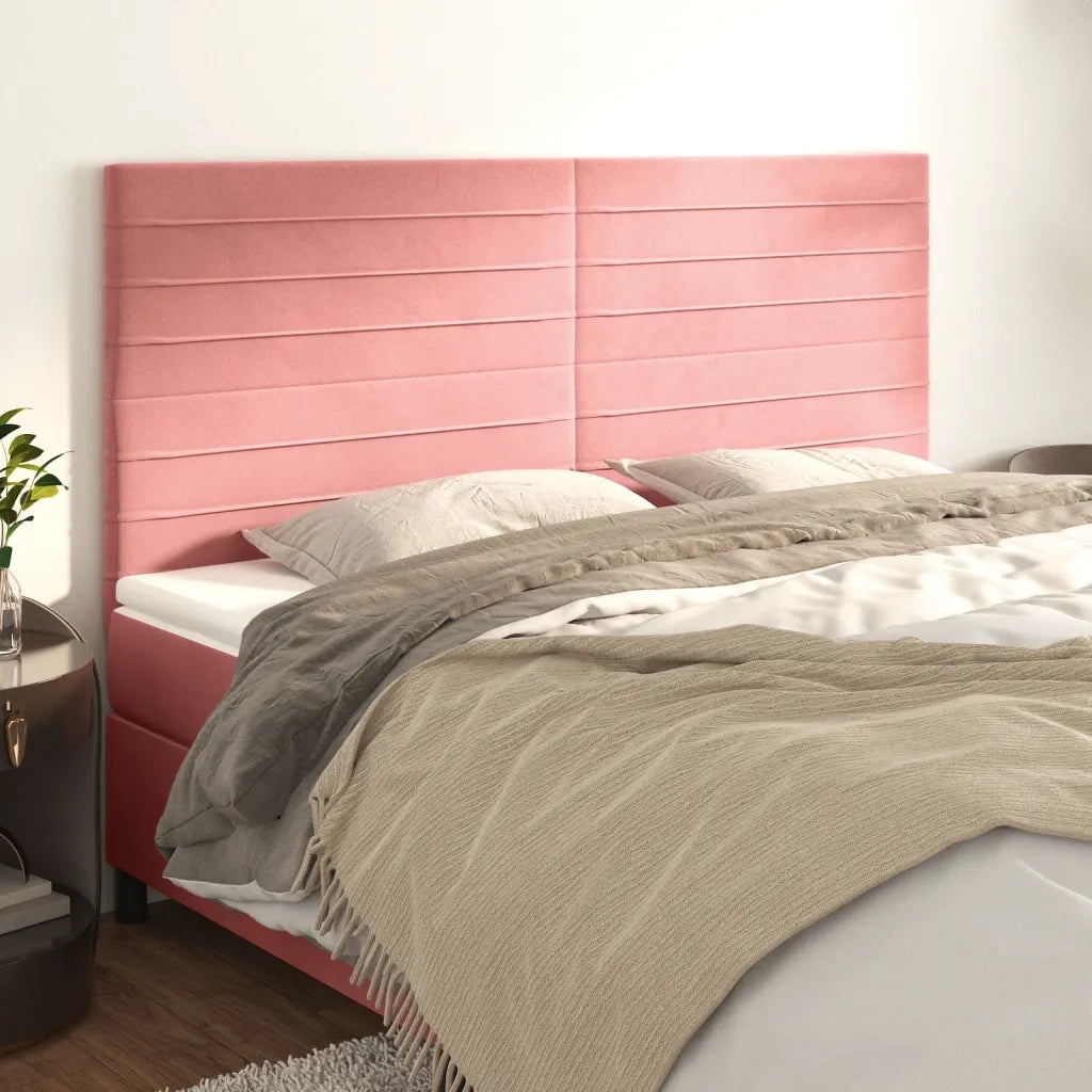 Testiera | Testata Rosa 180x5x118/128 cm Velluto